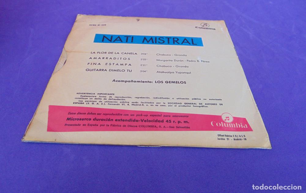 Discos de vinilo: NATI MISTRAL - LA FLOR DE LA CANELA + 3 - EP - Foto 3