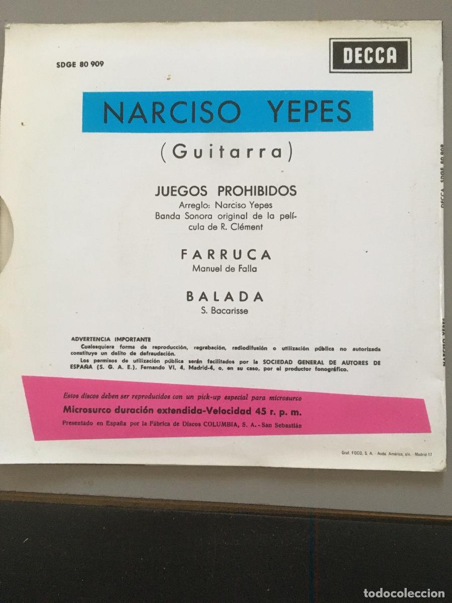 Discos de vinilo: NARCISO YEPES. (Guitarra) Microsurco Duraci&oacute;n extendida - Foto 2