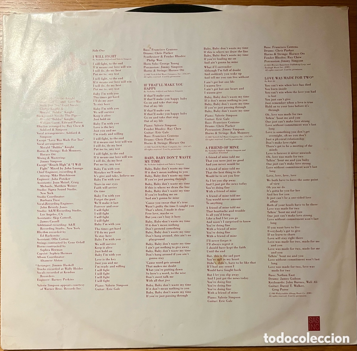 Discos de vinilo: GLADYS KNIGHT & THE PIPS - Touch - Foto 3