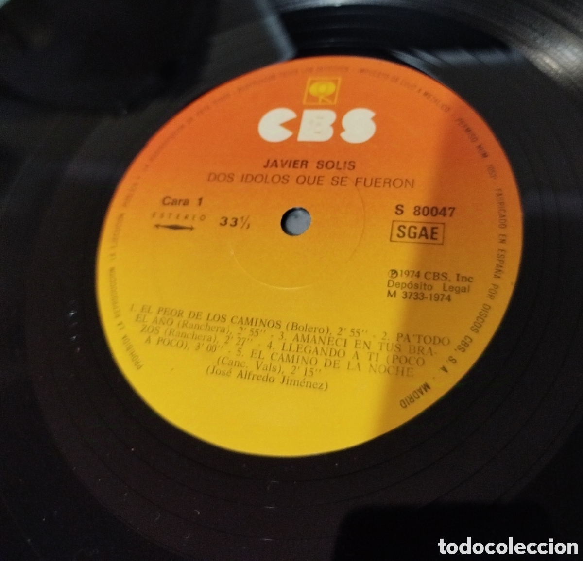 Discos de vinilo: Javier Sol&iacute;s - canta a Jose Alfredo Jim&eacute;nez - Foto 3