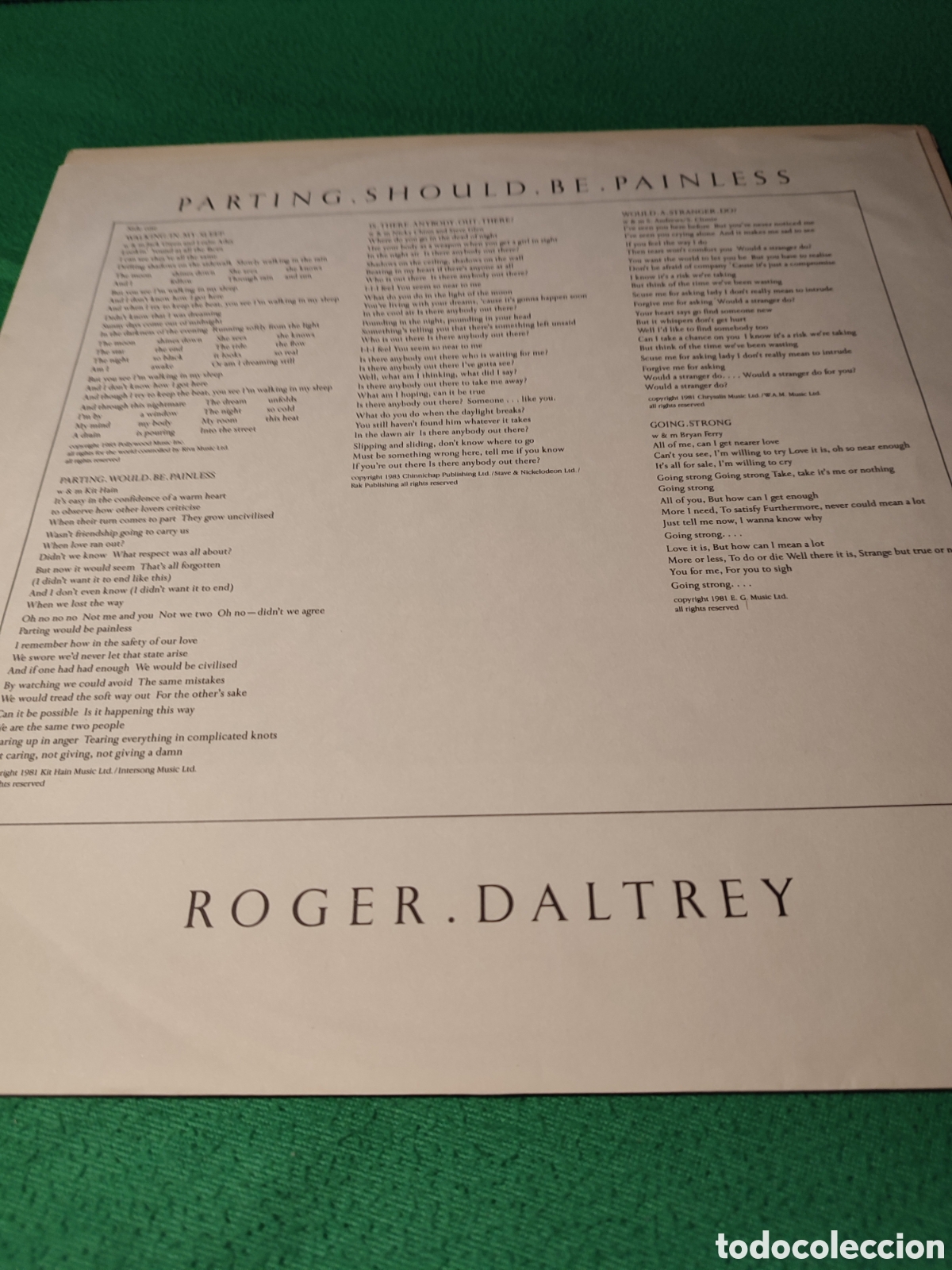 Discos de vinilo: Roger Daltrey - Parting should be painless - Foto 2