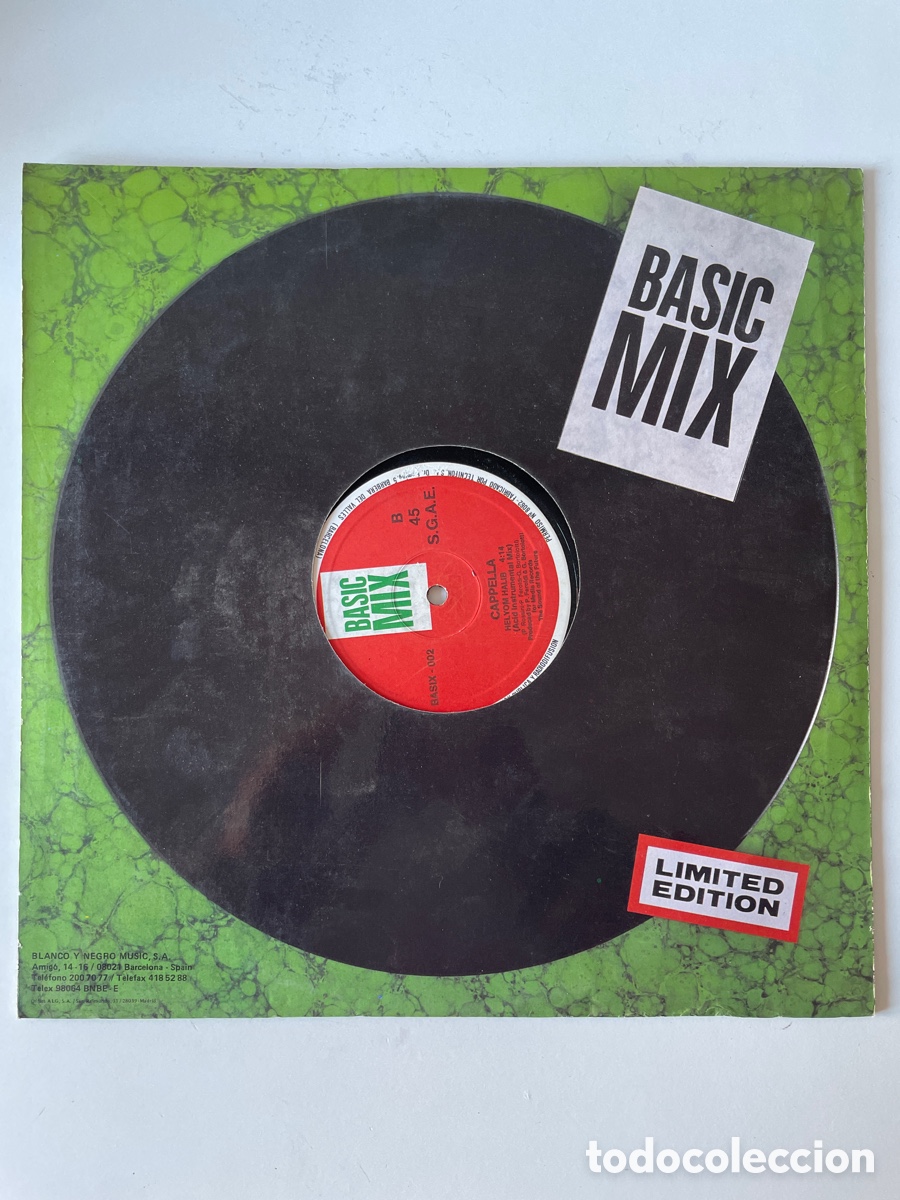 Discos de vinilo: Maxi Single Cappella 1989 Helyom Halib - Foto 2