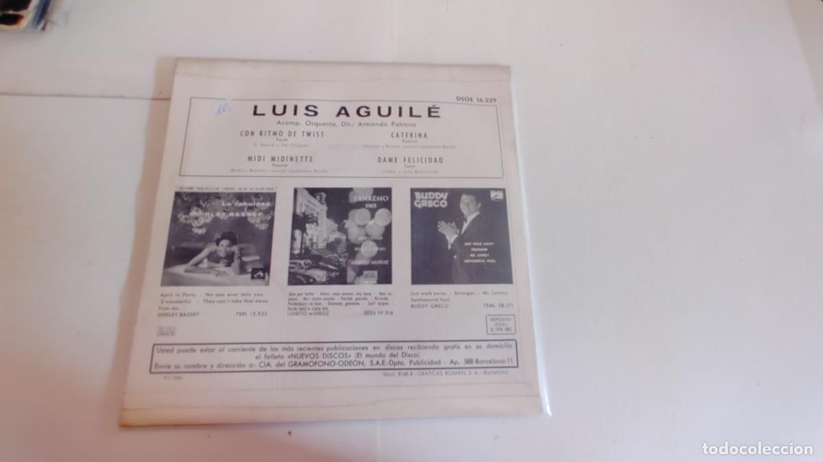 Discos de vinilo: LUIS AGUILE-EP CON RITMO DE TWIST +3-NUEVO - Foto 2