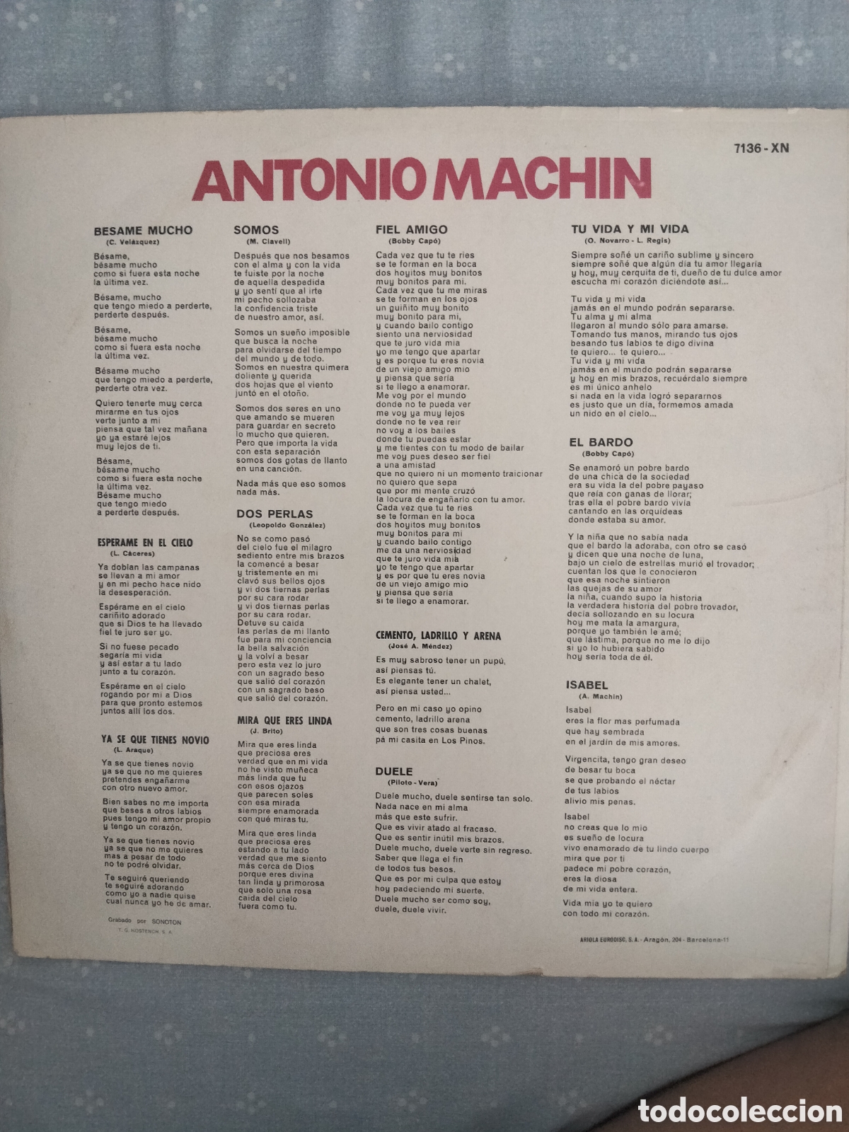 Discos de vinilo: Antonio Mach&iacute;n (vinilo) - Foto 2