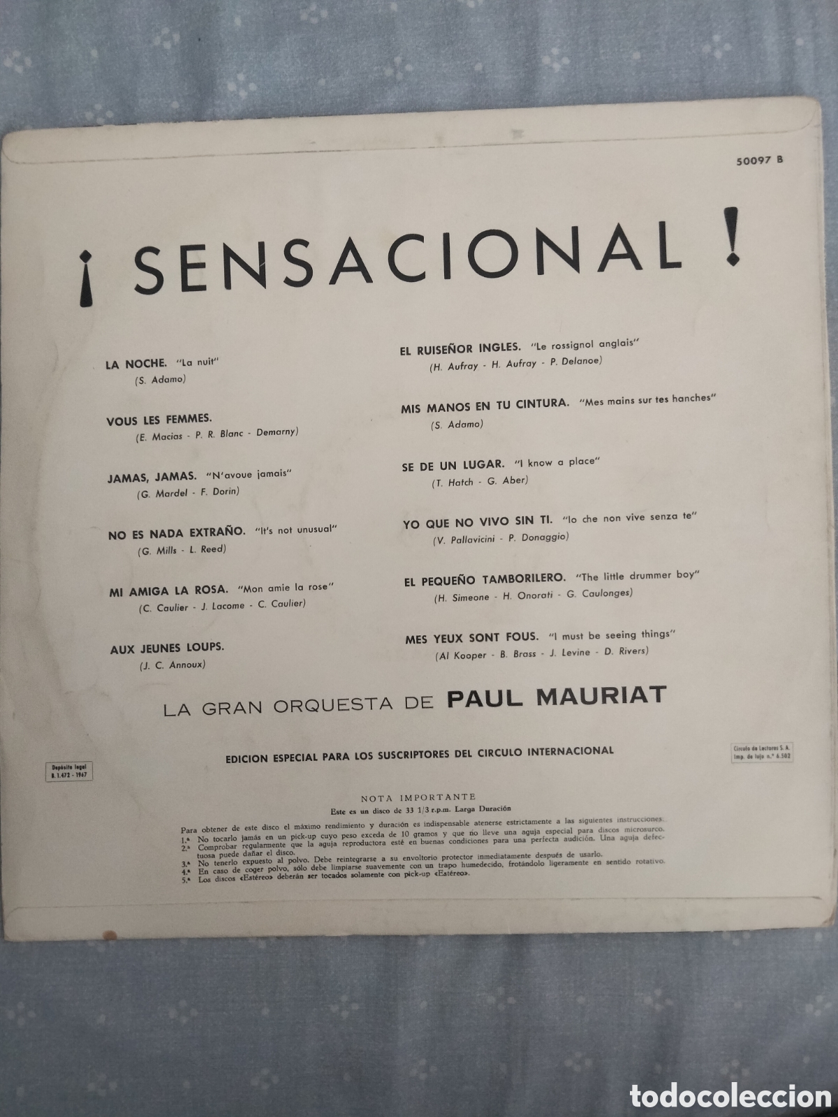 Discos de vinilo: Sensacional, Paul Mauriat (vinilo) - Foto 2