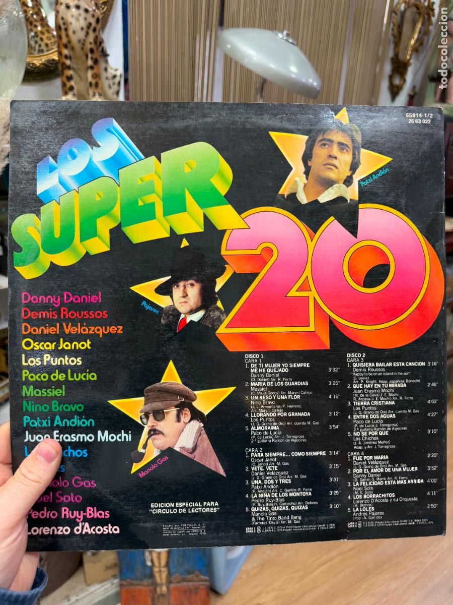Discos de vinilo: DOBLE LP LOS SUPER 20 - Foto 2