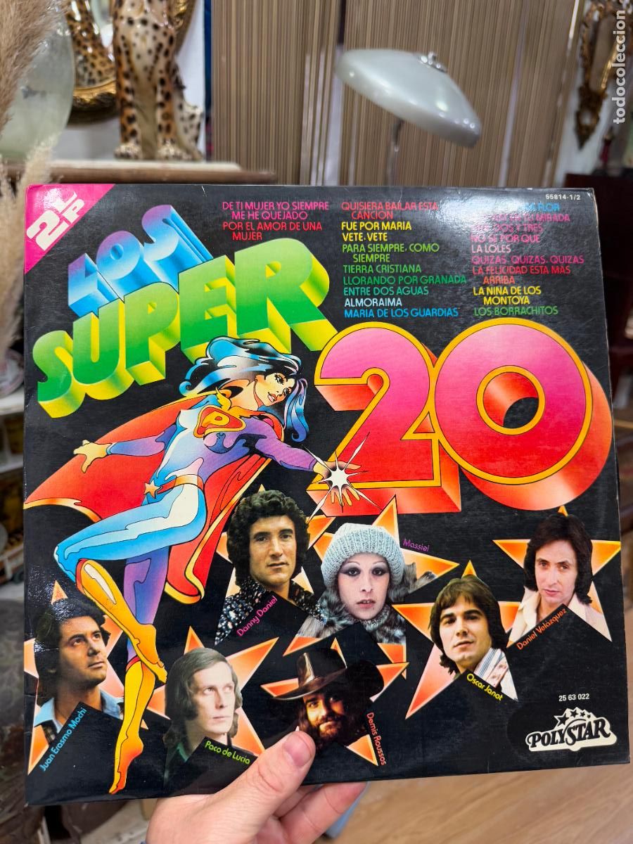 Discos de vinilo: DOBLE LP LOS SUPER 20 - Foto 1