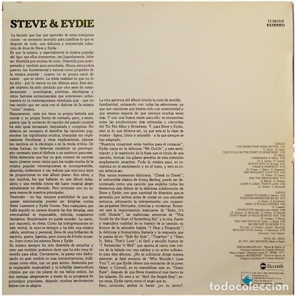 Discos de vinilo: Steve & Eydie &ndash; Steve & Eydie - Foto 2