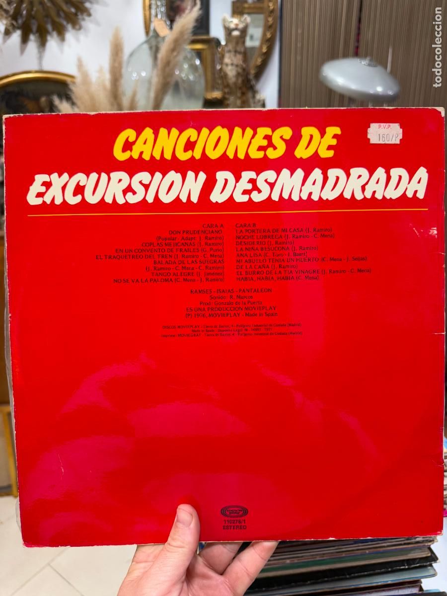 Discos de vinilo: LP CANCIONES DE EXCURSION DESMADRADA - Foto 2