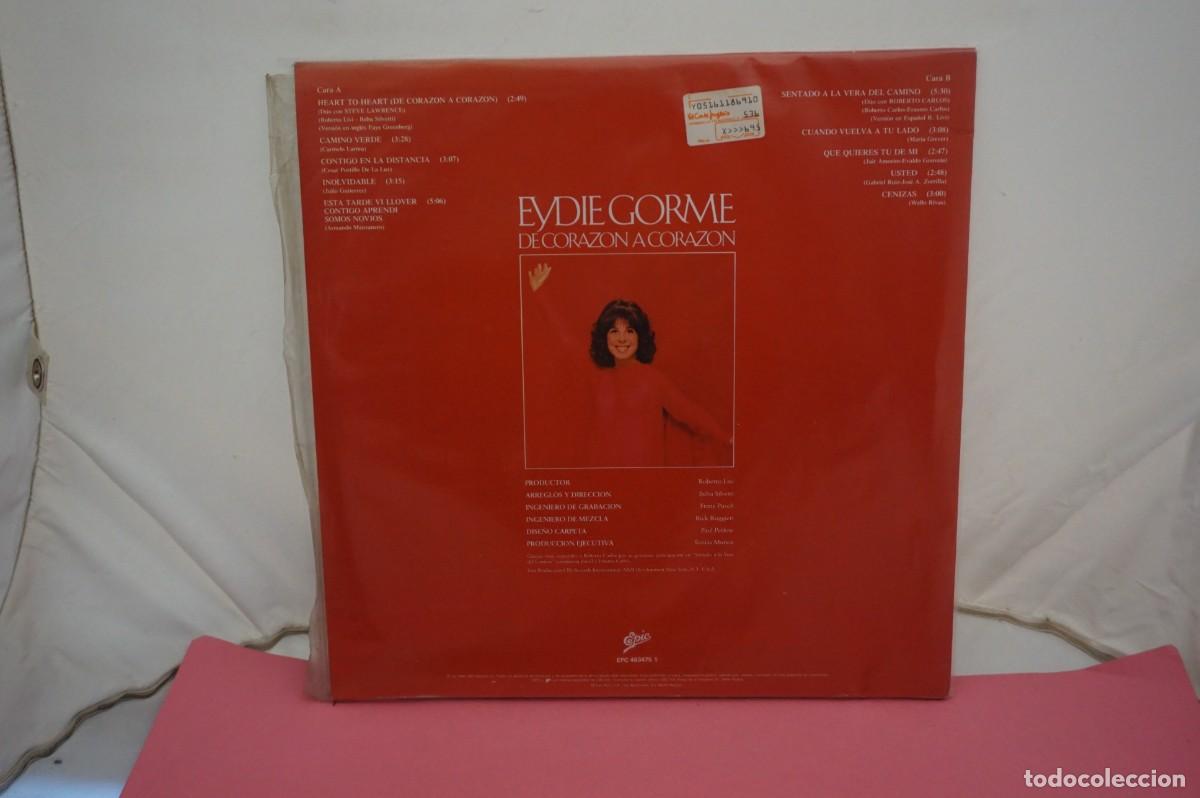 Discos de vinilo: LP - EYDIE GORME - DE CORAZON A CORAZON - VINILO COMO NUEVO - Foto 3