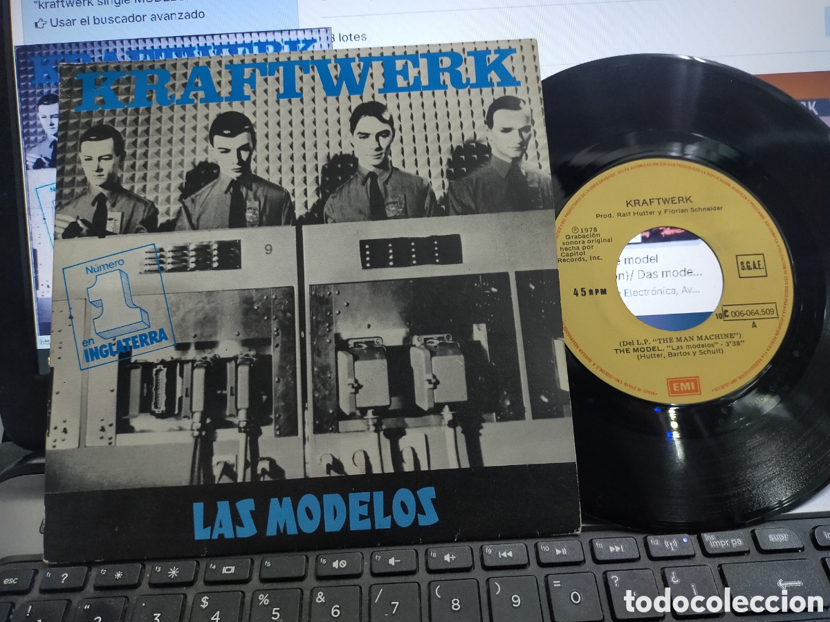 Discos de vinilo: Kraftwerk single las modelos Espa&ntilde;a 1978 - Foto 1