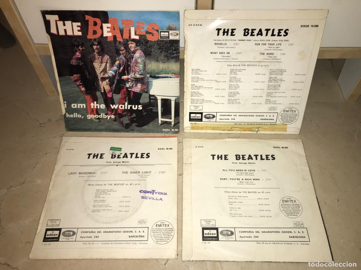 Discos de vinilo: LOTE DE 4 SINGLES Y EPs ORIGINALES DE THE BEATLES - Foto 2