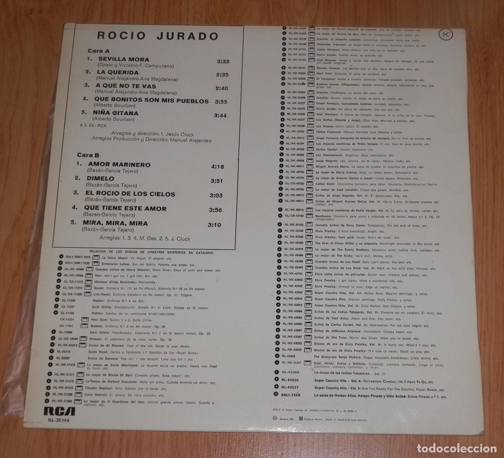 Discos de vinilo: DISCO LP VINILLO DE ROCIO JURADO - LINEATRES - Foto 2