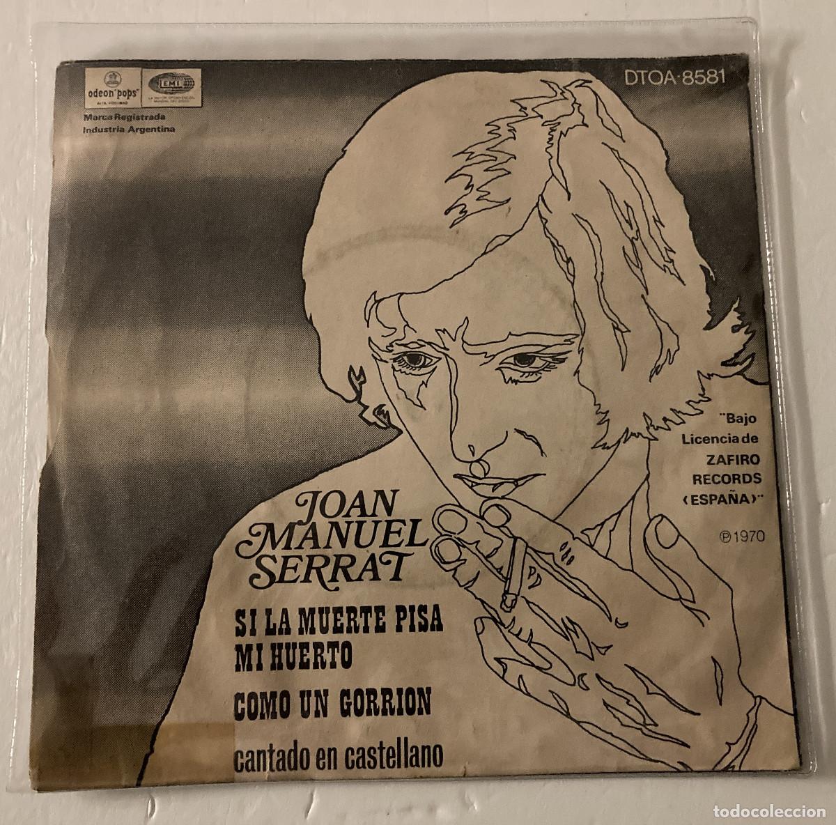 Discos de vinilo: VINILO SP DE JOAN MANUEL SERRAT DE ARGENTINA - Foto 2