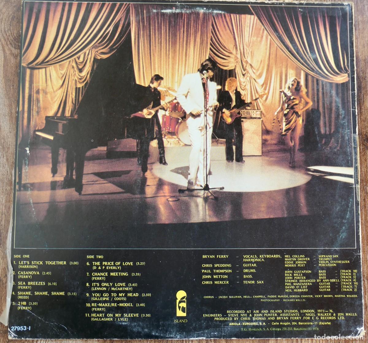 Discos de vinilo: BRYAN FERRY - LETS STICK TOGETHER-1976 - Foto 2