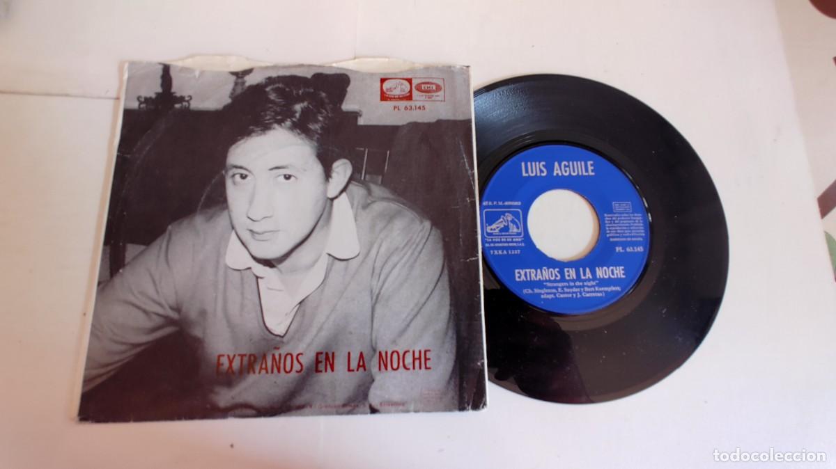 Discos de vinilo: LUIS AGUILE-SINGLE EXTRA&Ntilde;OS EN LA NOCHE - Foto 1