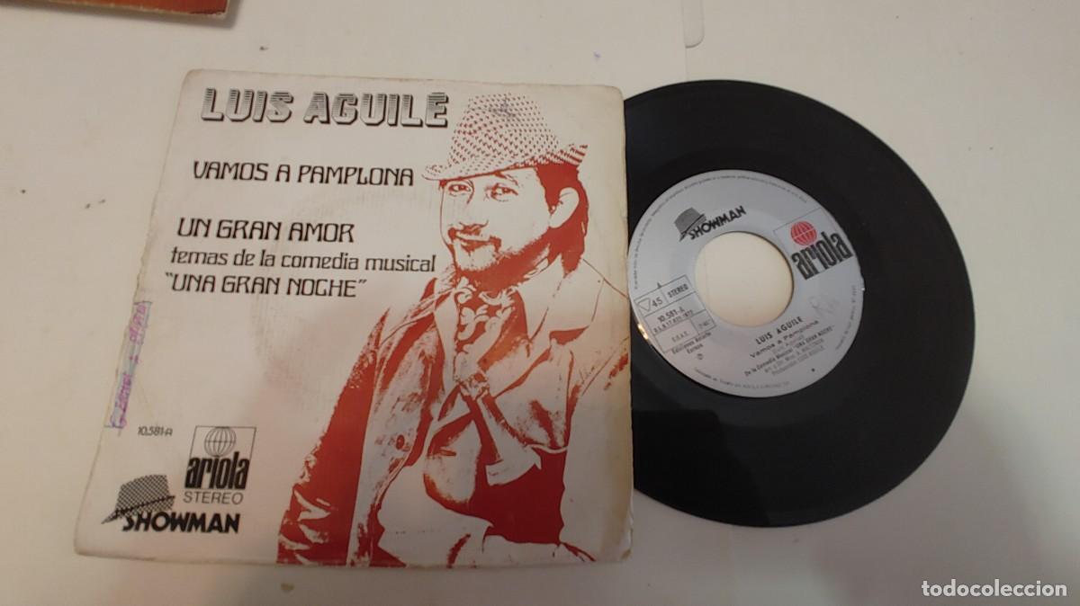 Discos de vinilo: LUIS AGUILE-SINGLE VAMOS A PAMPLONA - Foto 1