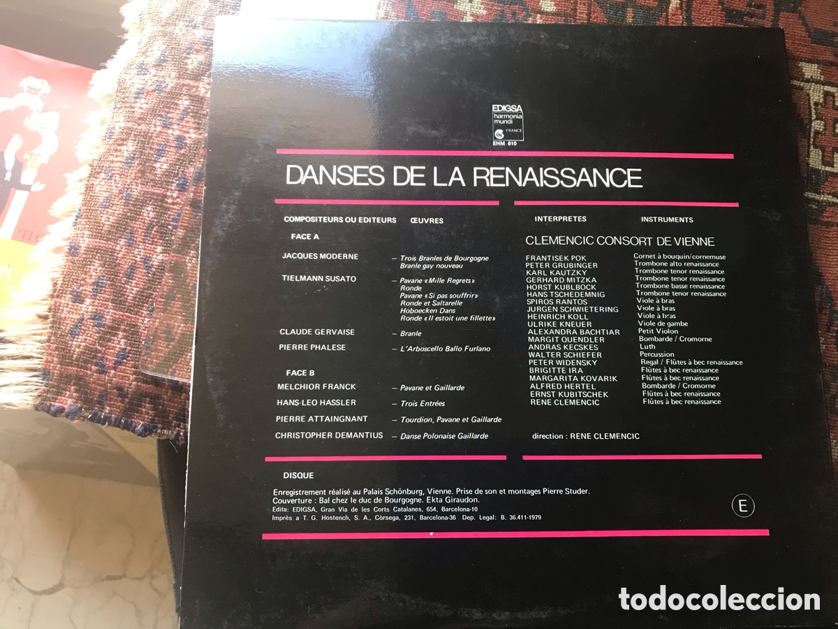 Discos de vinilo: Danses de la Renaissance. Edigsa - Foto 3