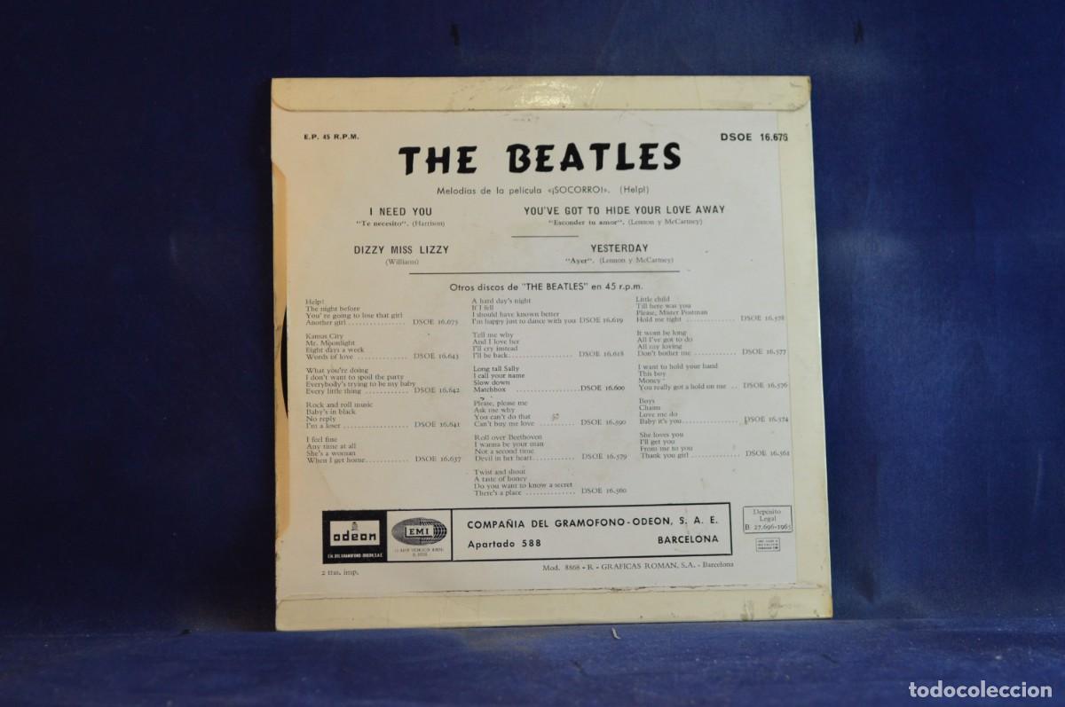 Discos de vinilo: THE BEATLES &ndash; YESTERDAY - EP - Foto 2