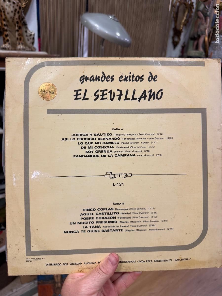 Discos de vinilo: LP GRANDES EXITOS DE EL SEVILLANO - Foto 2