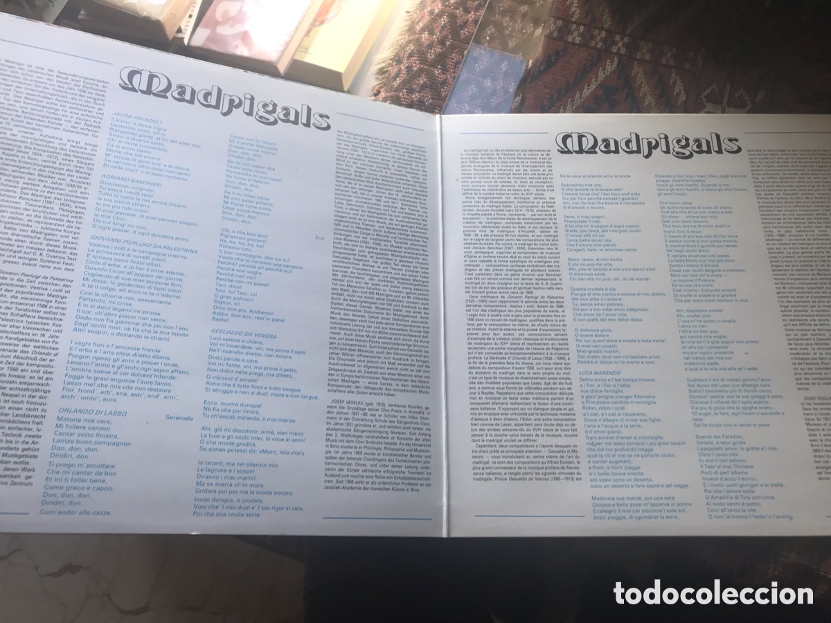 Discos de vinilo: Madrigals. Supraphon. Doble Lp. - Foto 2