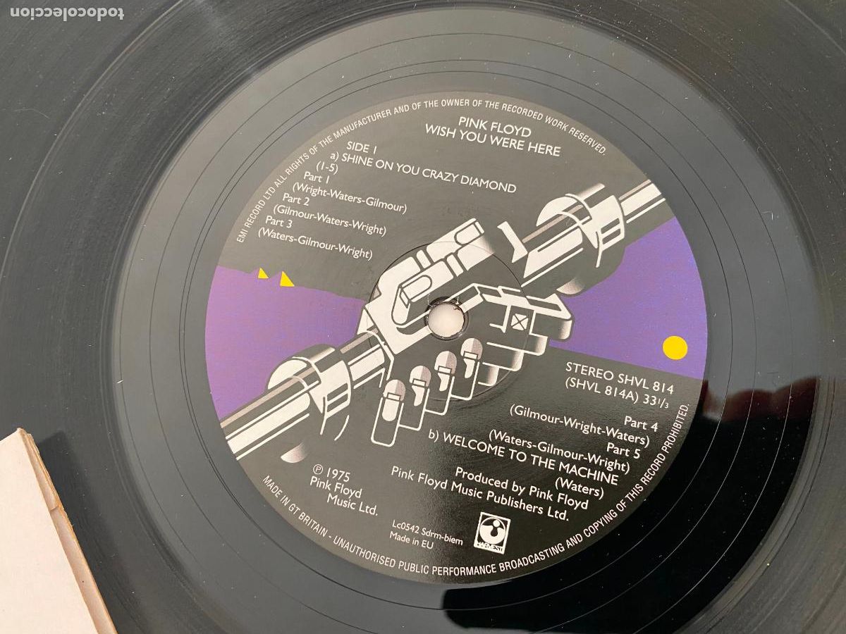 Discos de vinilo: PINK FLOYD (WISH YOU WERE HERE) LP CON POSTER, POSTAL Y PASS CODE (B-52) - Foto 3