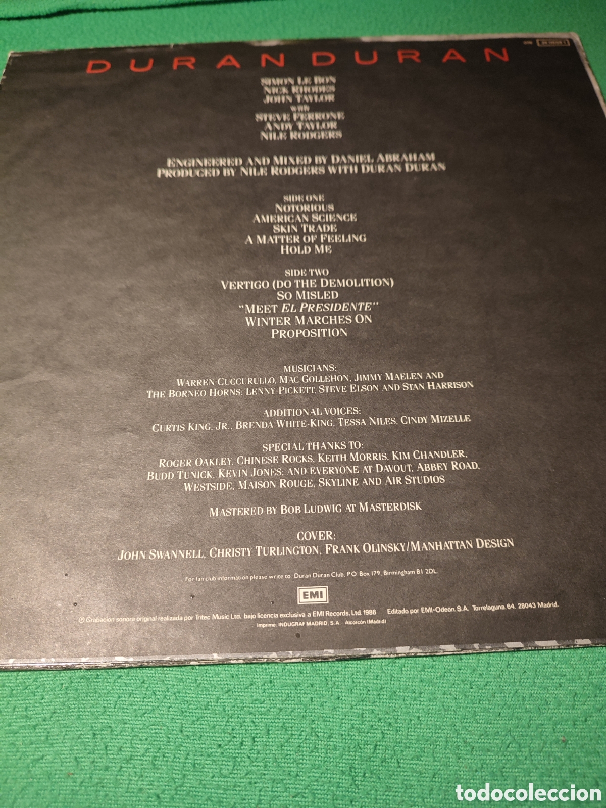 Discos de vinilo: Duran Duran - Notorious vinilo Lp - Foto 2
