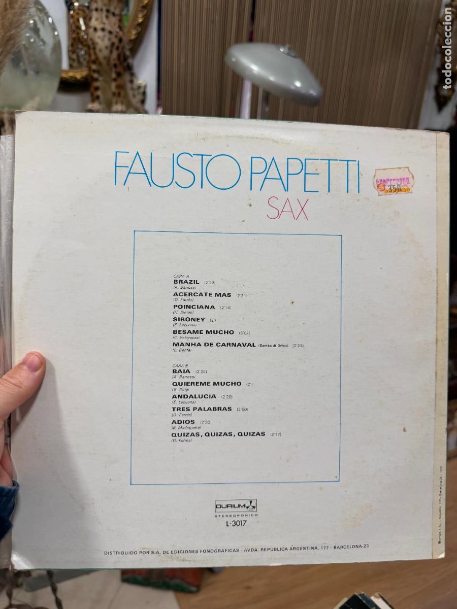 Discos de vinilo: LP FAUSTO PAPETTI SAX - Foto 2