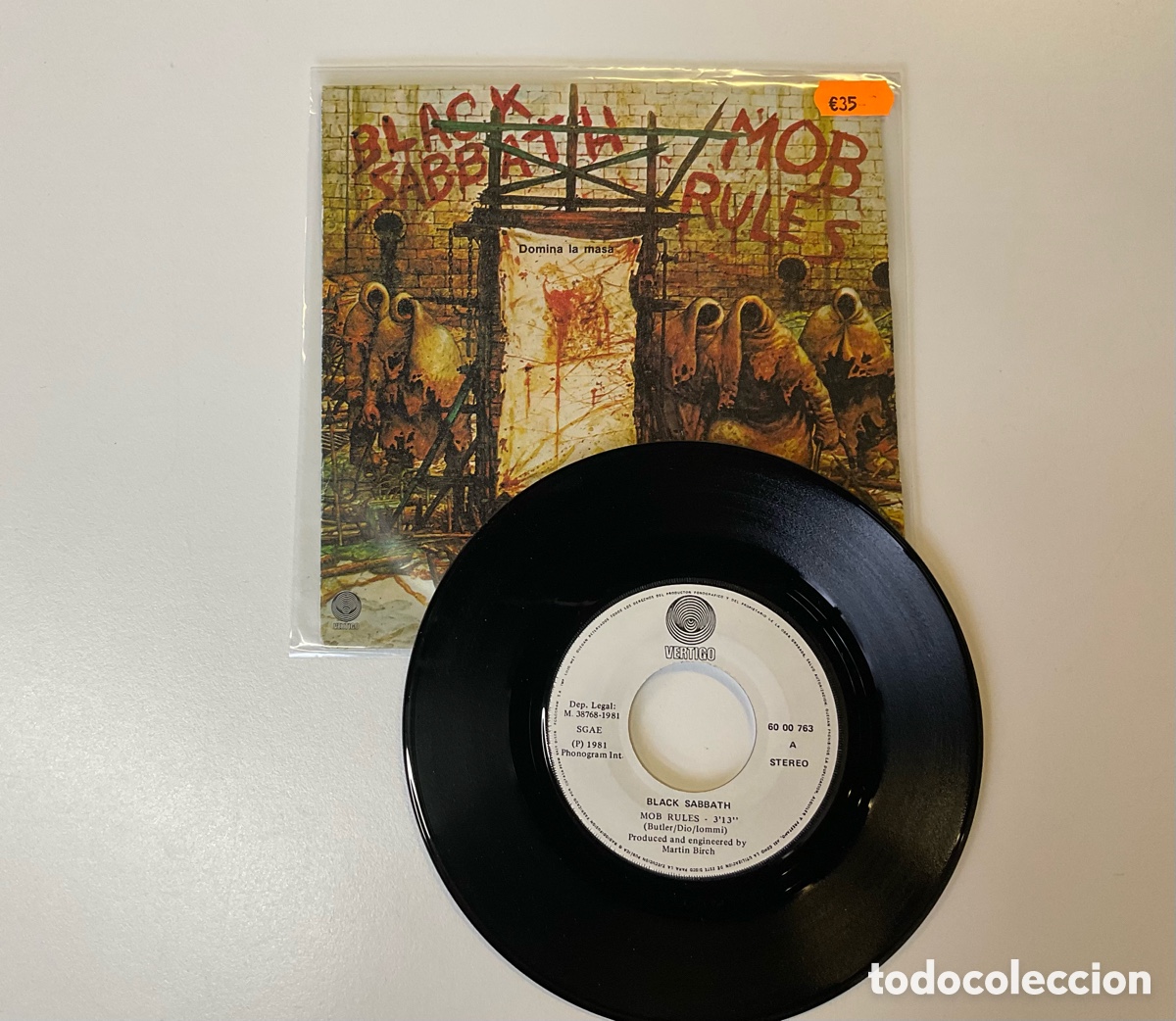 Discos de vinilo: BLACK SABBATH. Mob Rules. SINGLE - Foto 2