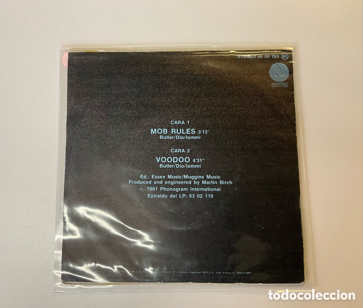 Discos de vinilo: BLACK SABBATH. Mob Rules. SINGLE - Foto 4