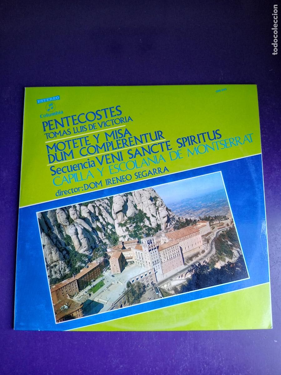 Discos de vinil: TOMAS LUIS DE LA VICTORIA - PENTECOSTES - CAPILLA ESCOLANIA MONTSERRAT - LP COLUMBIA 1973 CLASICA