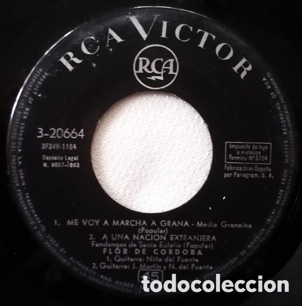 Discos de vinilo: Flor De Cordoba &lrm;&ndash; Los Cuatro Muleros - Foto 1