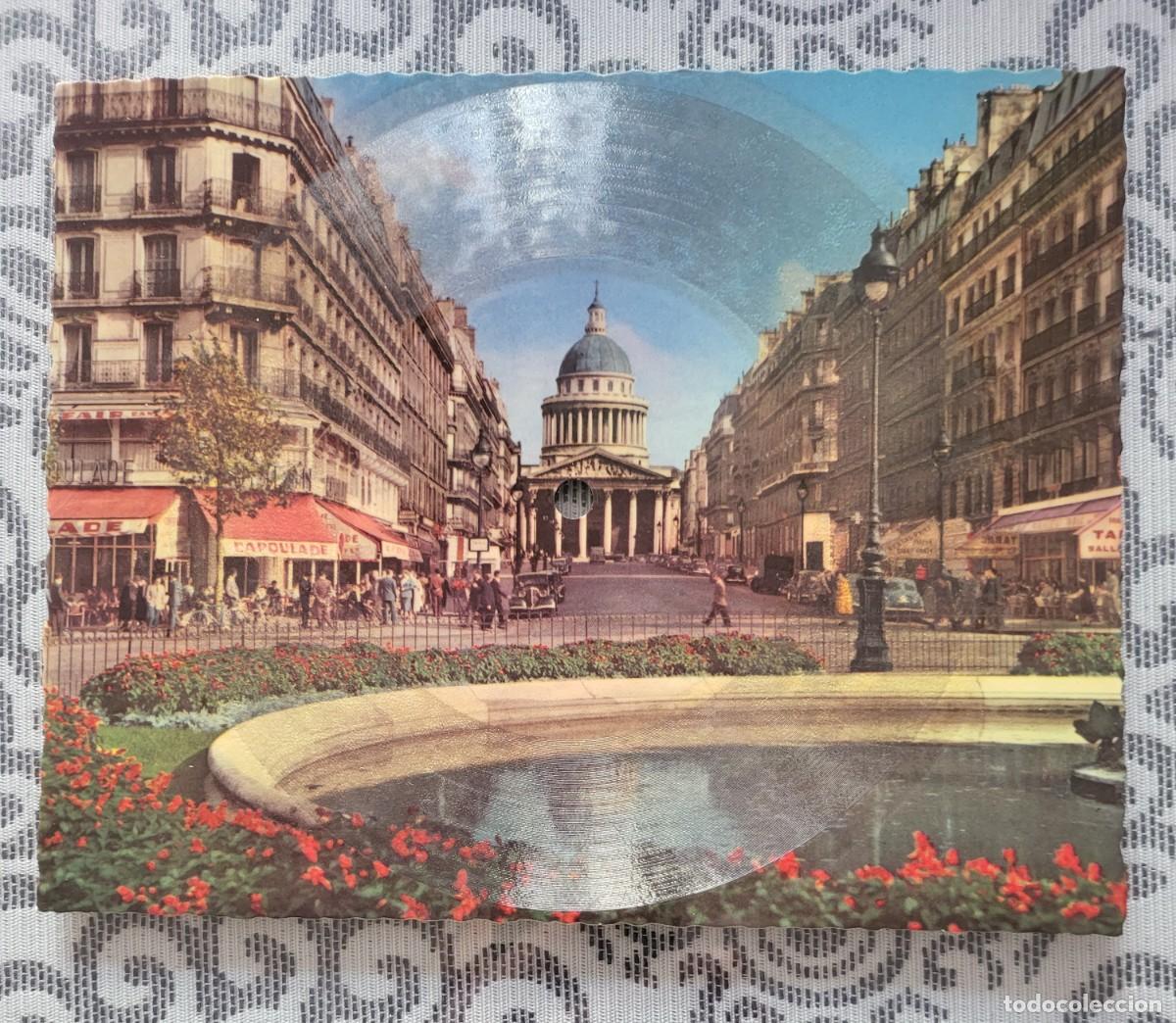 Discos de vinilo: Postal disco Par&iacute;s Le Pantheon editada en Monaco... - Foto 1
