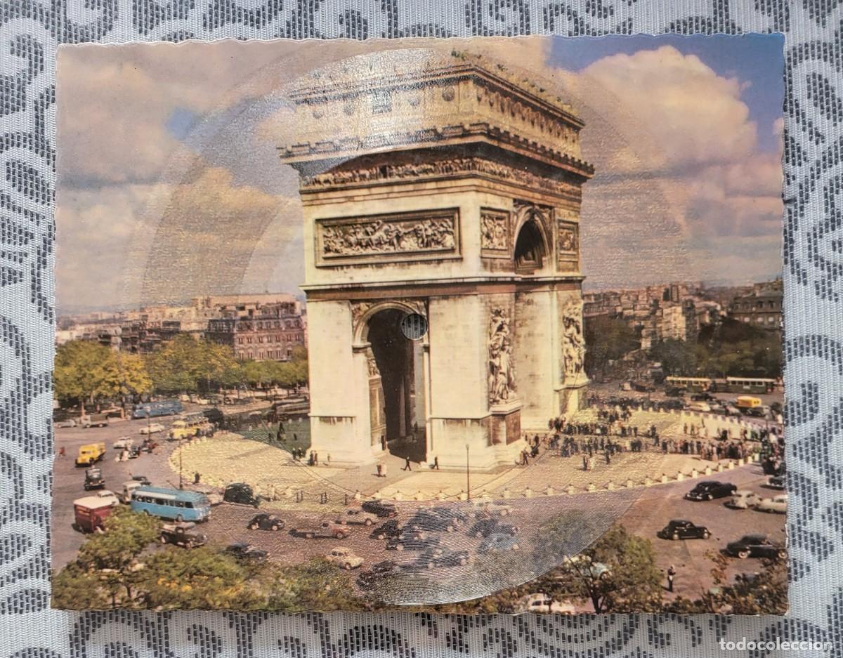 Discos de vinilo: Postal disco Par&iacute;s LeArc de Triomphe editada en Monaco... - Foto 1