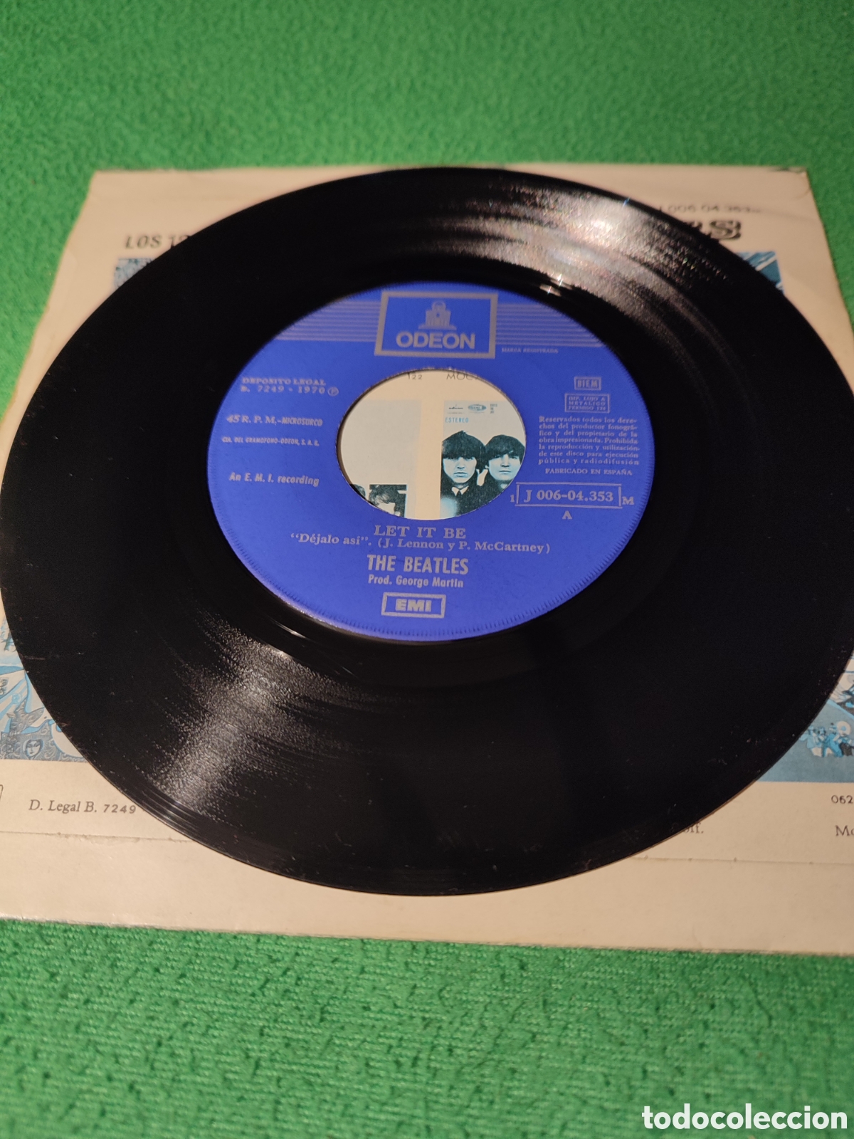 Discos de vinilo: The Beatles - Let It be single original - Foto 3