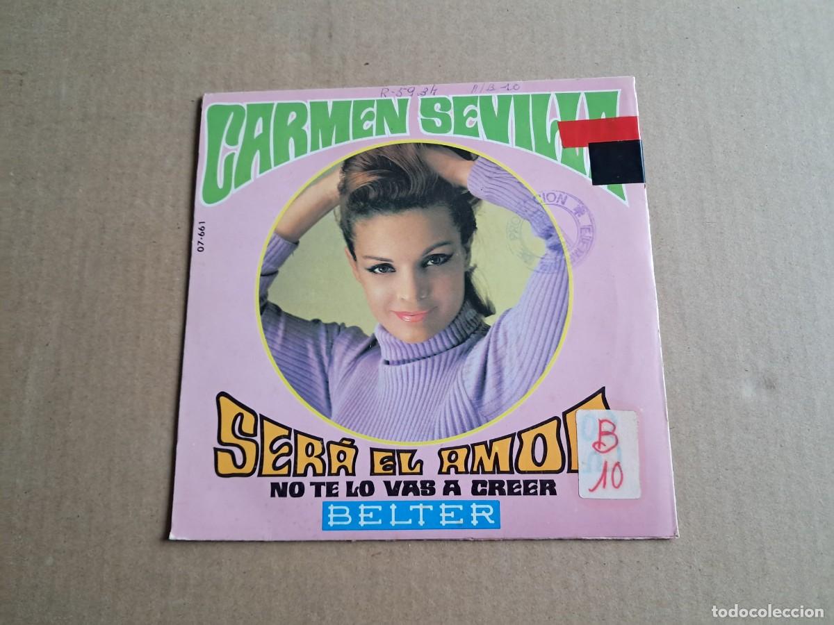 Discos de vinilo: CARMEN SEVILLA - SERA EL AMOR SINGLE 1969 - Foto 3