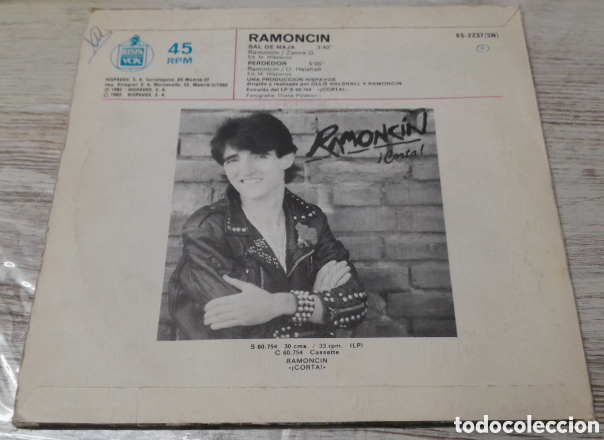 Discos de vinilo: RAMONCIN - SAL DE NAJA + PERDEDOR - HISPAVOX 1982 - Foto 2