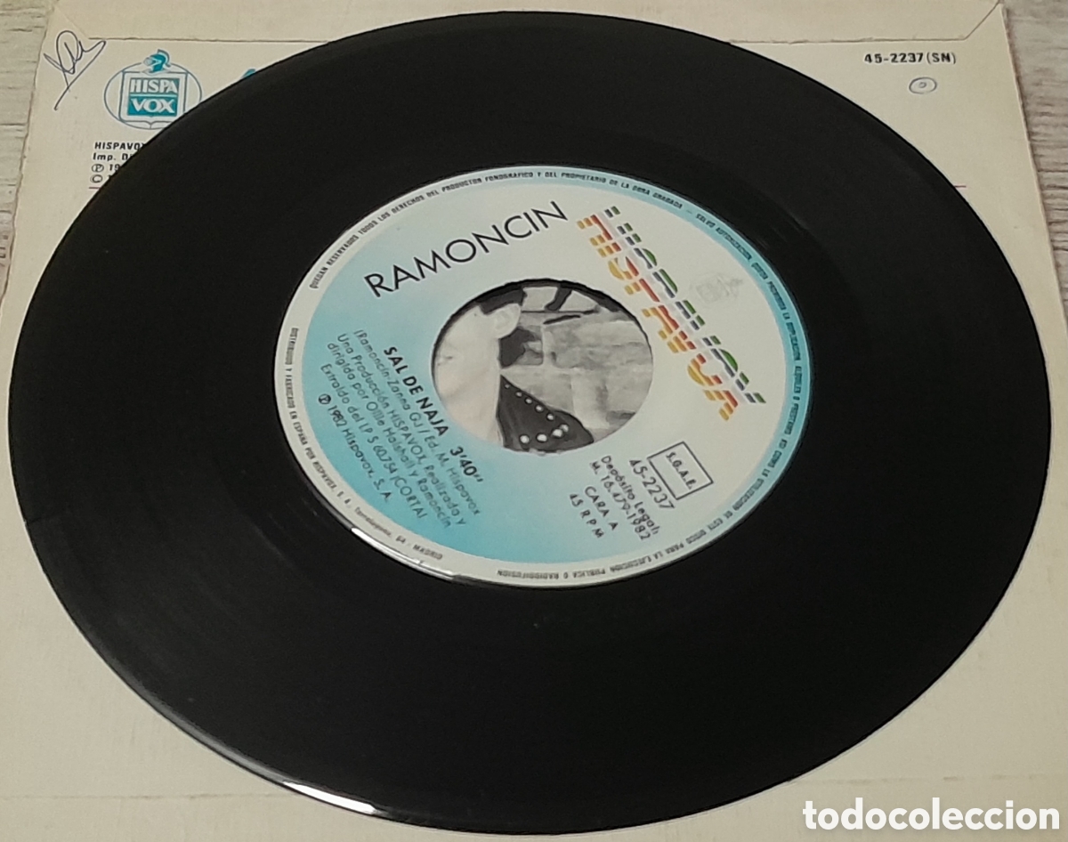 Discos de vinilo: RAMONCIN - SAL DE NAJA + PERDEDOR - HISPAVOX 1982 - Foto 4