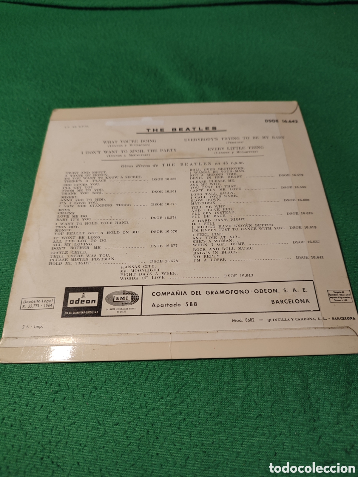 Discos de vinilo: The Beatles - What youre doing + 3 E.p - Foto 2