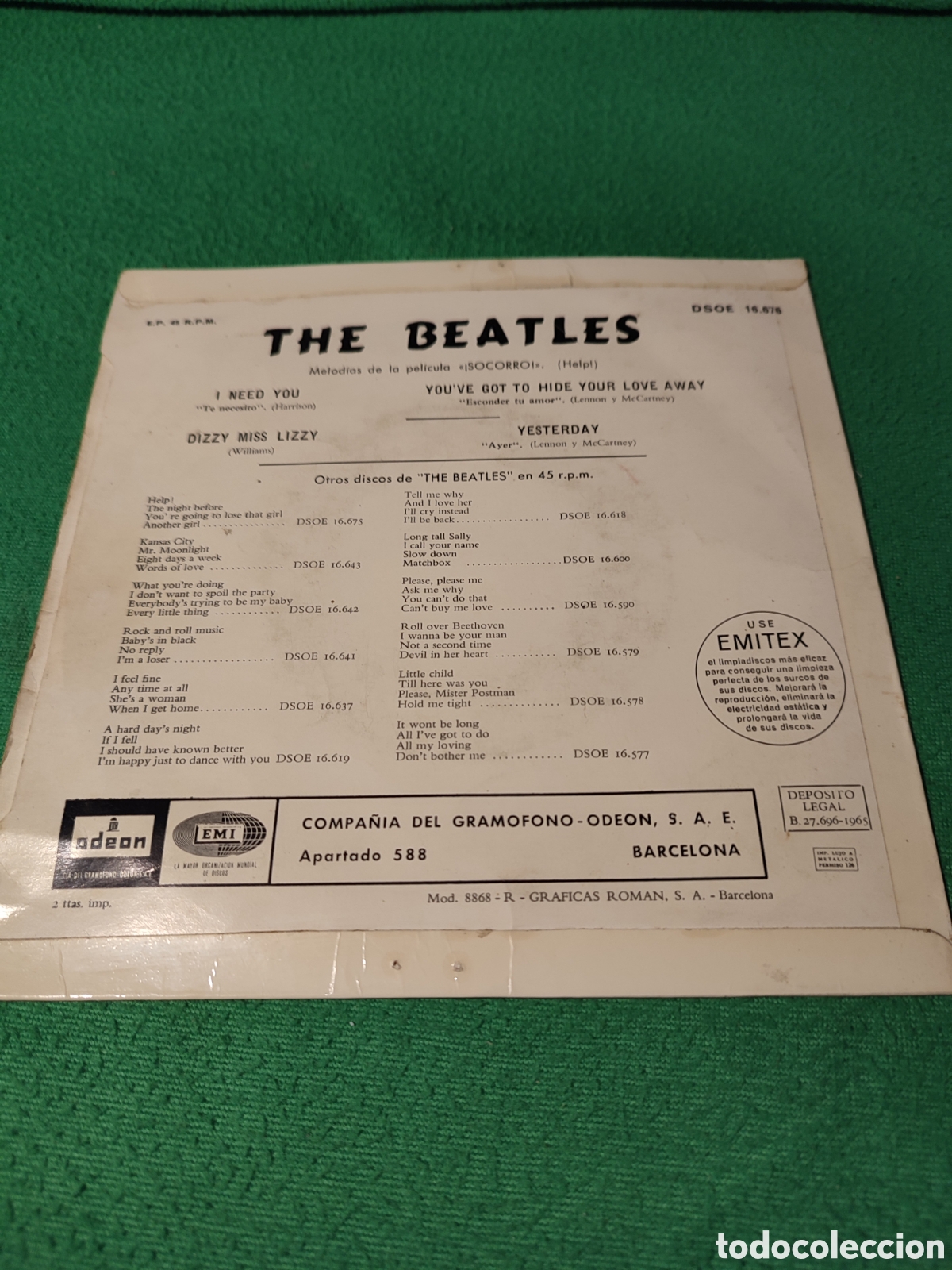 Discos de vinilo: The Beatles - Yesterday+ 3 Vinilo Ep - Foto 2
