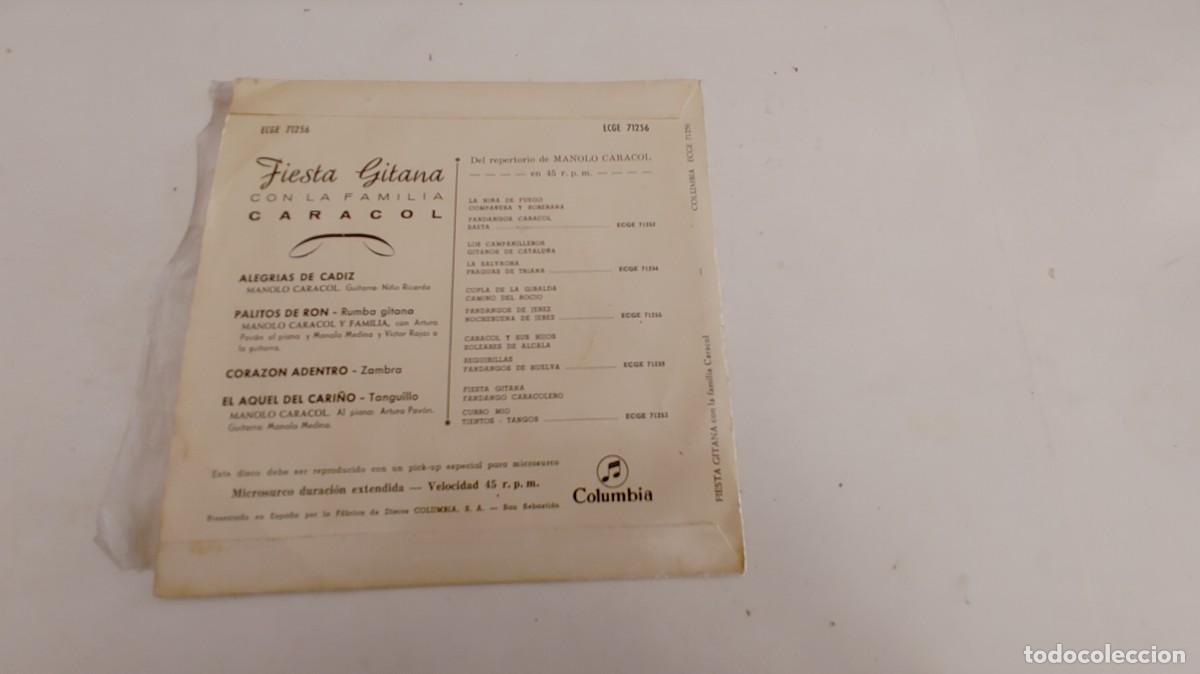Discos de vinilo: MANOLO CARACOL-EP FIESTA GITANA - Foto 2