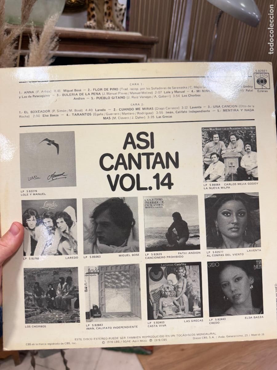 Discos de vinilo: LP ASI CANTAN VOL.14 - Foto 2