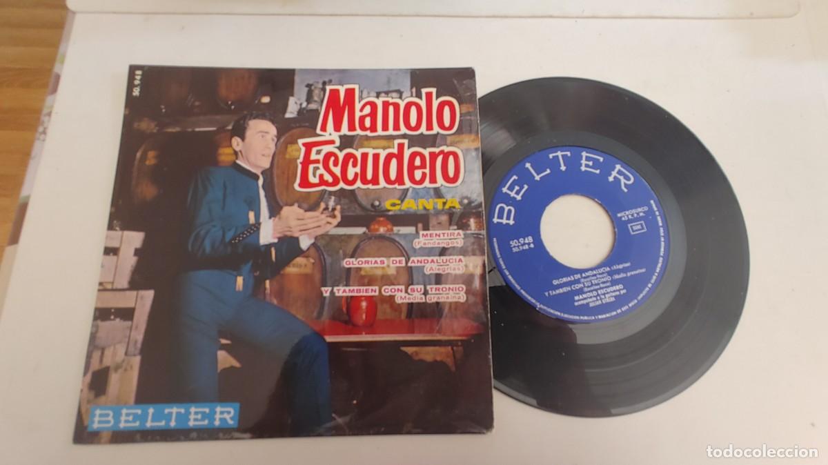 Discos de vinilo: MANOLO ESCUDERO-EP MENTIRA +3 - Foto 1
