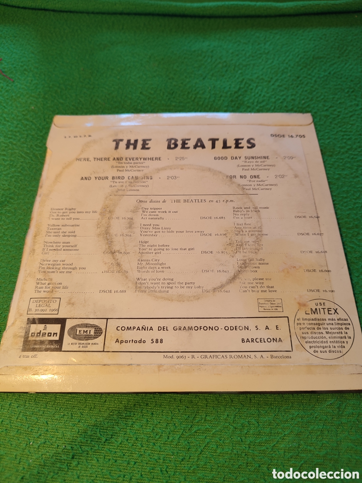 Discos de vinilo: The Beatles - Here, there and everywhere + 3 - Foto 2