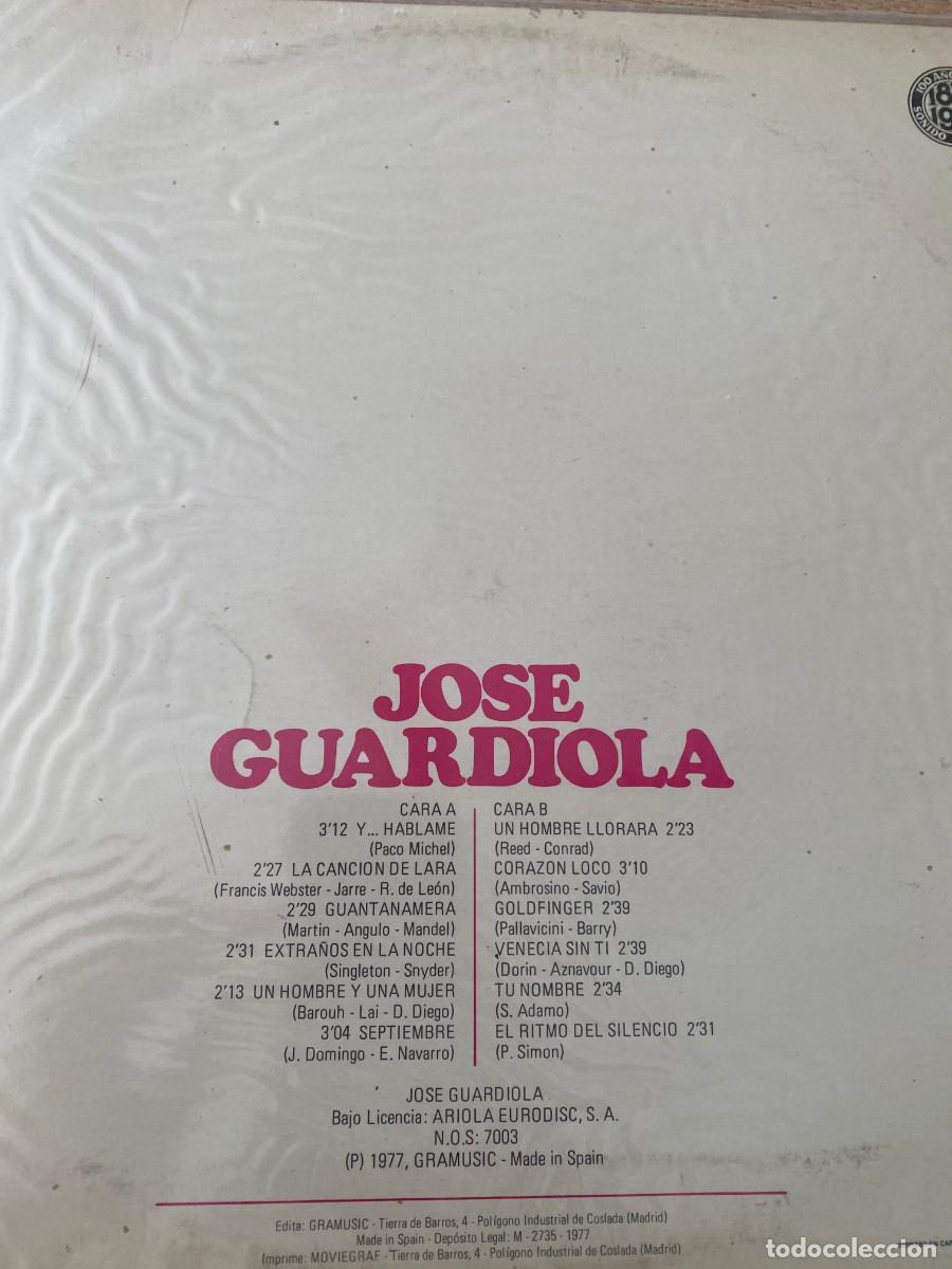 Discos de vinilo: JOS&Eacute; GUARDIOLA EXITOS LP - Foto 2