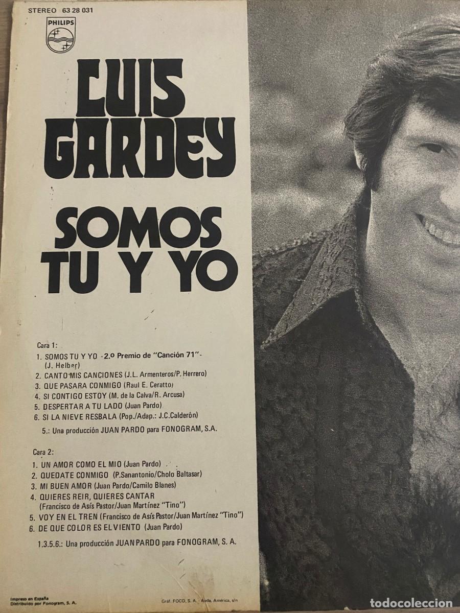 Discos de vinilo: LP LUIS GARDEY SOMOS TU Y YO - Foto 2