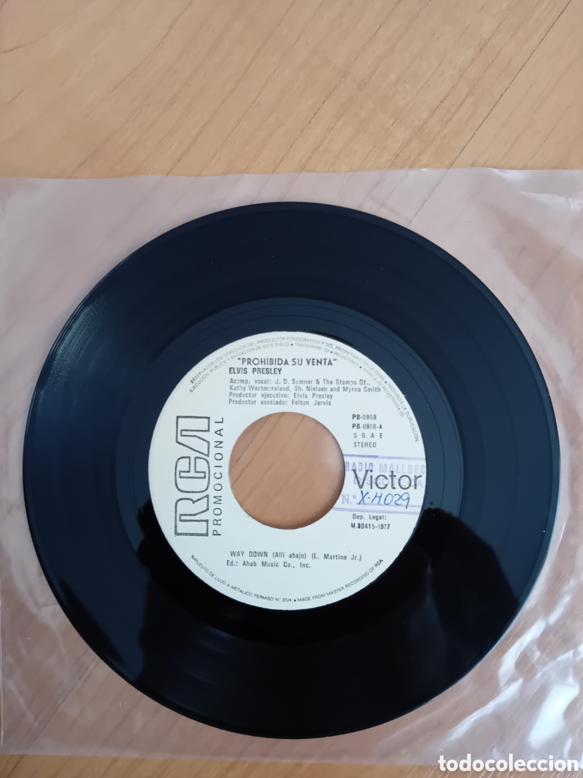 Discos de vinilo: ELVIS PRESLEY. PLEDGING MY LOVE. WAY DOWN - Foto 1