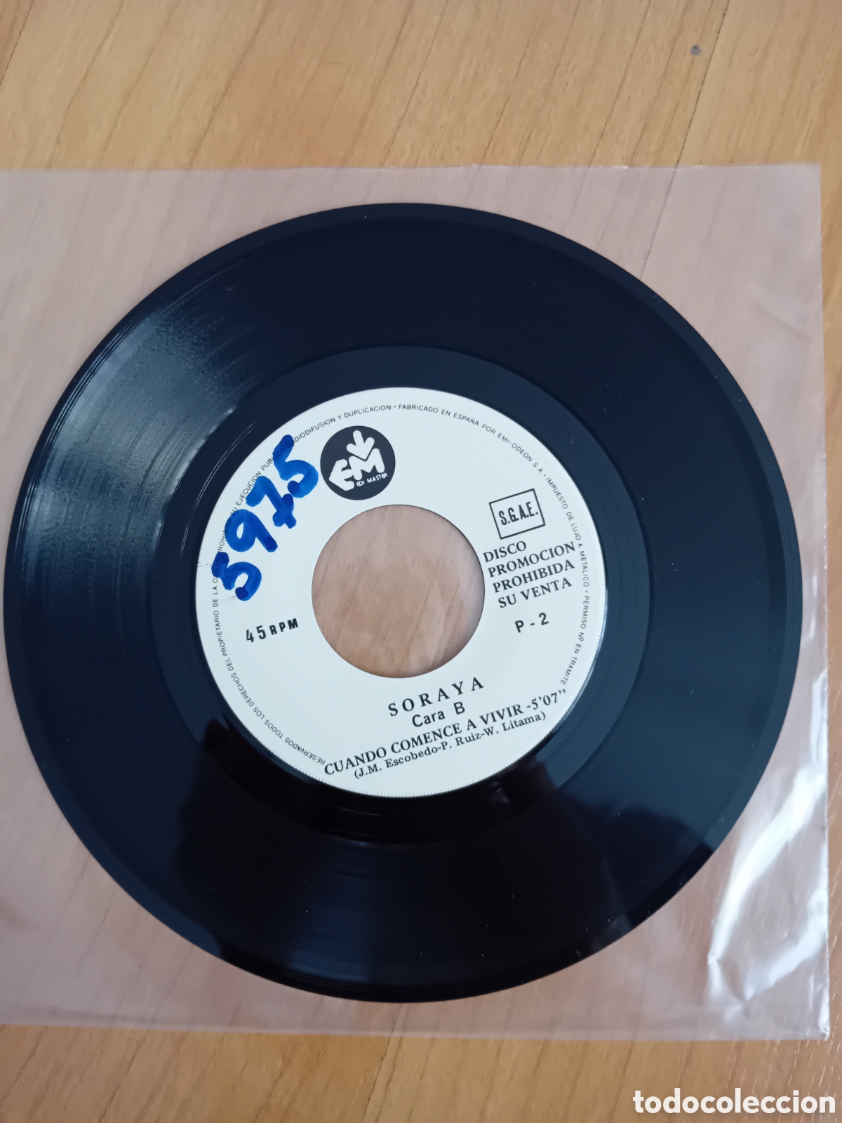 Discos de vinilo: SORAYA. POCO POCO. CUANDO COMENCE A VIVIR - Foto 2