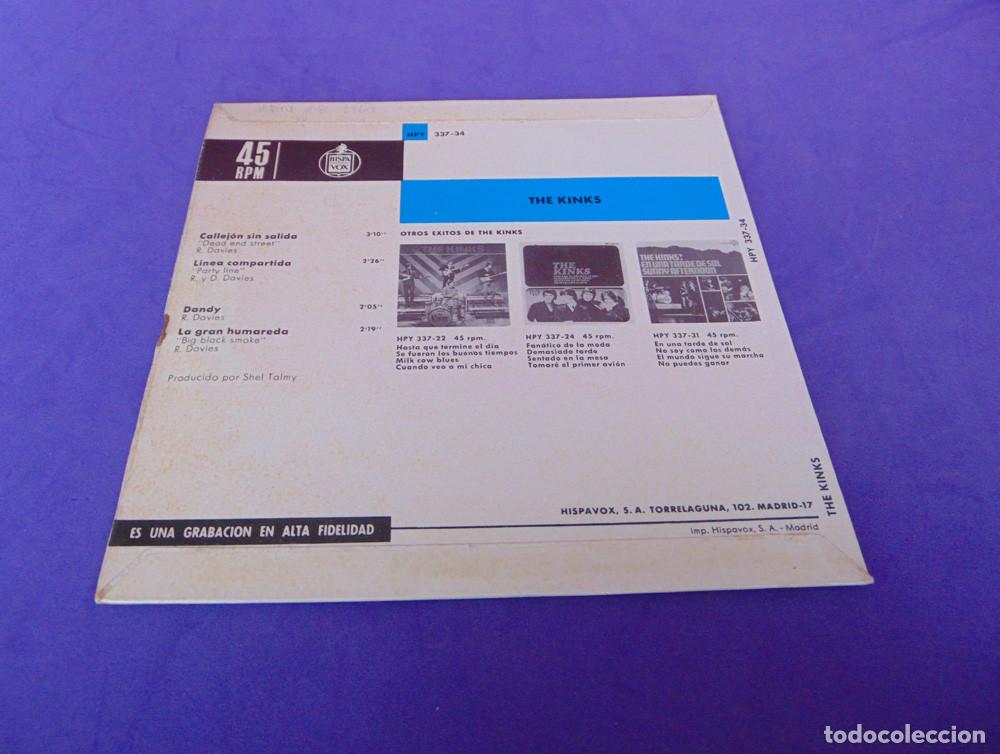 Discos de vinilo: The Kinks &ndash; Callejon Sin Salida + 3 - EP 1966 - Foto 2