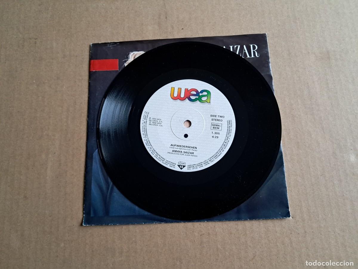 Discos de vinilo: AMAYA SAIZAR - SIN TI MANUEL SINGLE 1990 - Foto 2